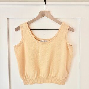 St John Knit Tank Cropped Sweater | Size M | Classic Vintage